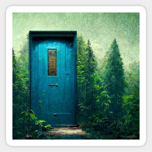 Blue Door in the Green Sticker